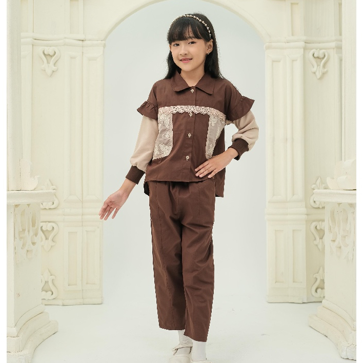 NEEZA by Jeena Azani One Set Anak Perempuan 6–12 Tahun | Setelan Anak Premium Baby Terry & Cotton Po