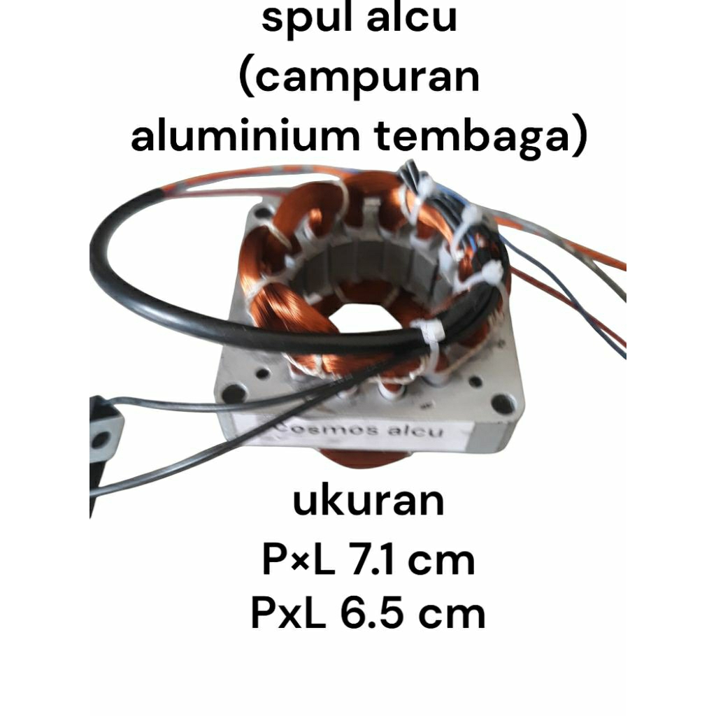 (spul alcu+ kapasitor)spul gulung ulang  kipas angin 16 inc (PxL  6.5 cm /7.1 cm tebal 1.4 cm)