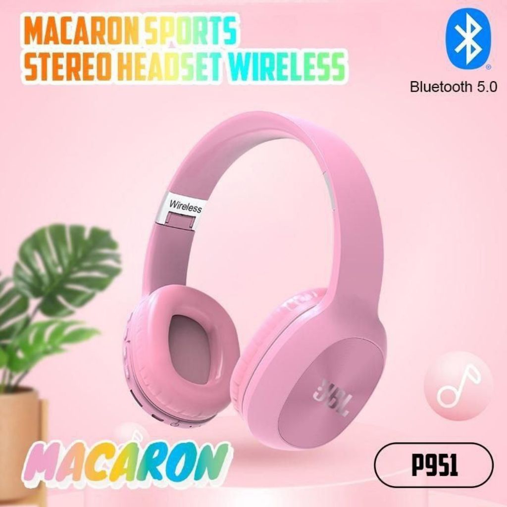 Headphone Bluetooth Wireless P951 Macaroon