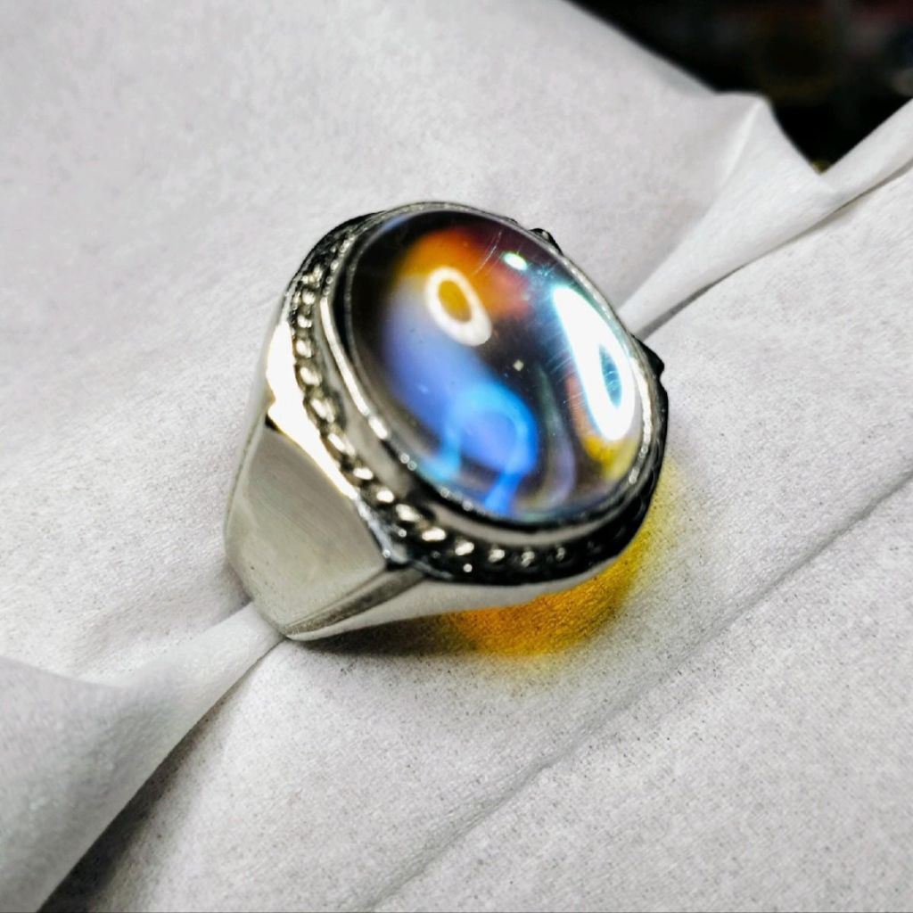 cincin batu akik kalimaya india pelangi