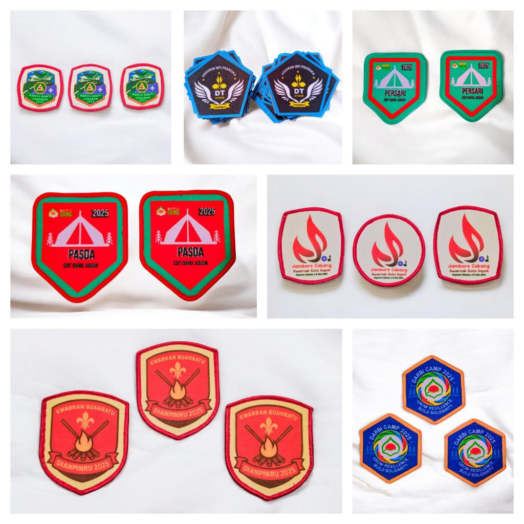 Badge Pramuka Sublim Custom / Bet Custom Bordir