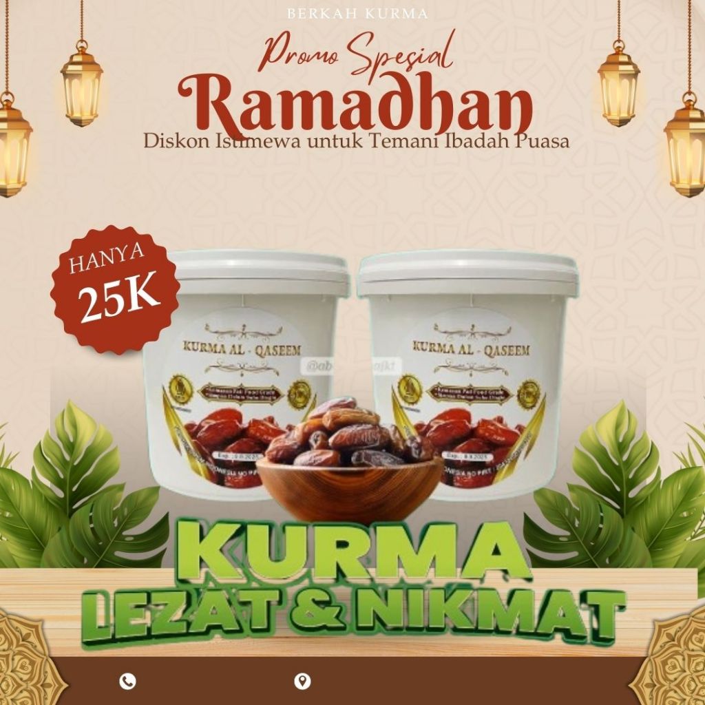 Kurma Al Qaseem Ember 500gr / Kurma Al Qaseem Ember 500gr | KURMA AL QASEEM PREMIUM PAKET 2 EMBER 1K