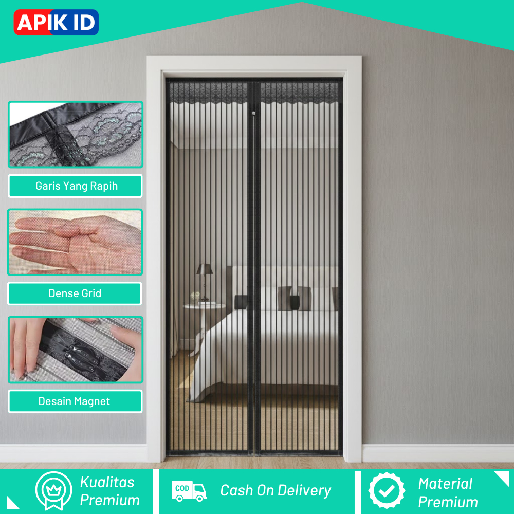 Tirai Pintu kamar / Tirai Magnet Anti Nyamuk Kawat Nyamuk Hordeng Pintu Anti Serangga