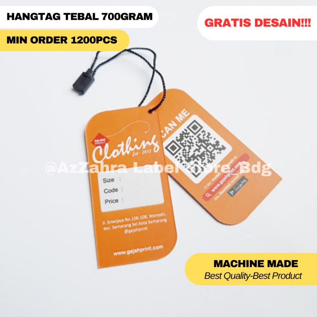 ( Free Desain ) hangtag merk baju / merk krtas / hangtag ivory / hangtag / label pakaian / label gan