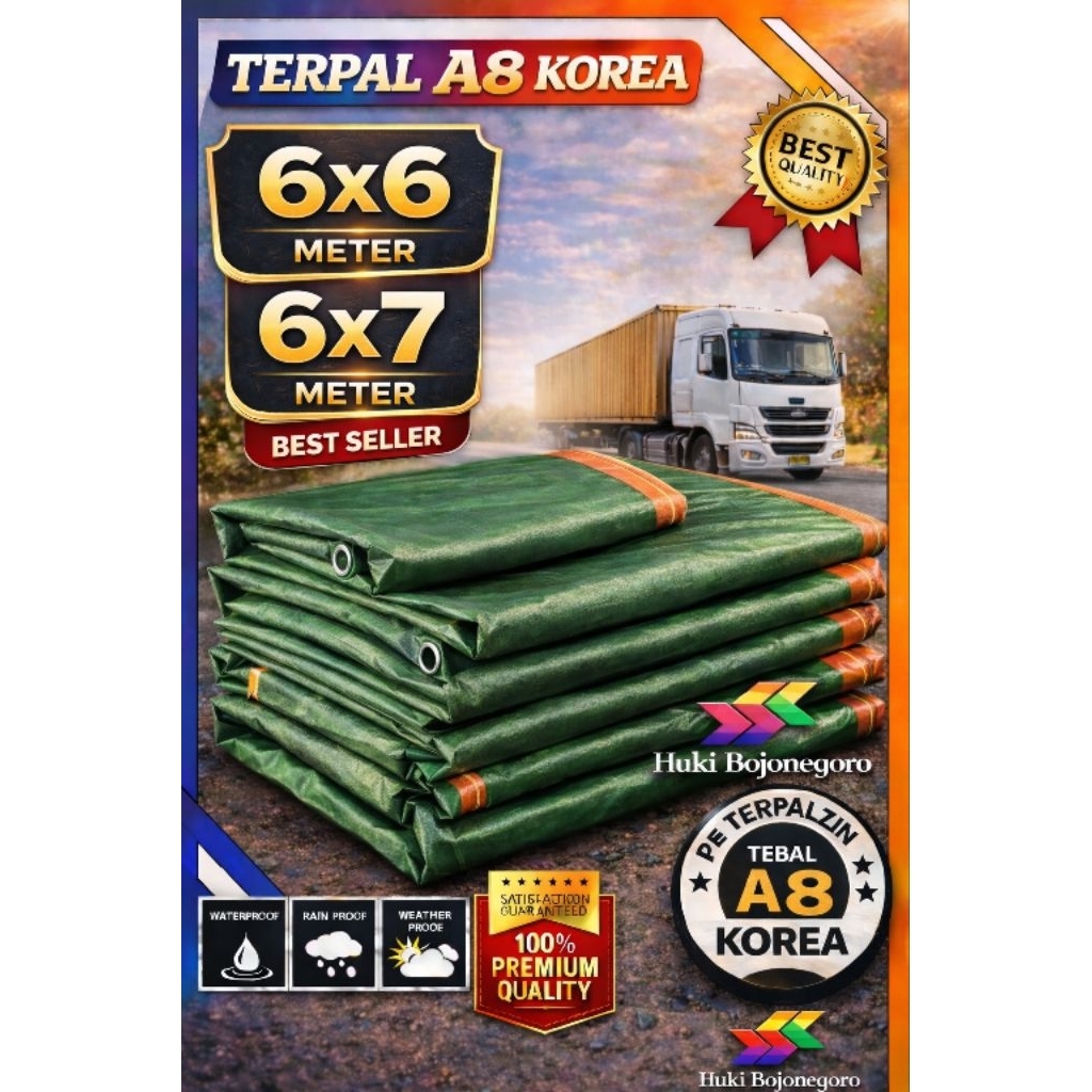 Terpal lembaran army gold A8 terpal tenda terpal truk terpal waterproof terpal outdoor terpal murah 