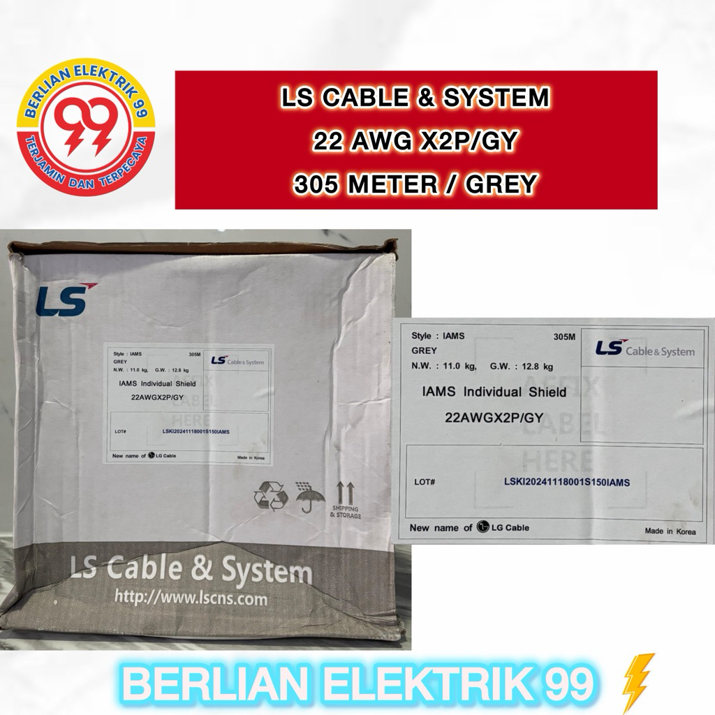 Kabel LS Awg 22/Kabel ls 2 pair awg 22 LG cable 100% original