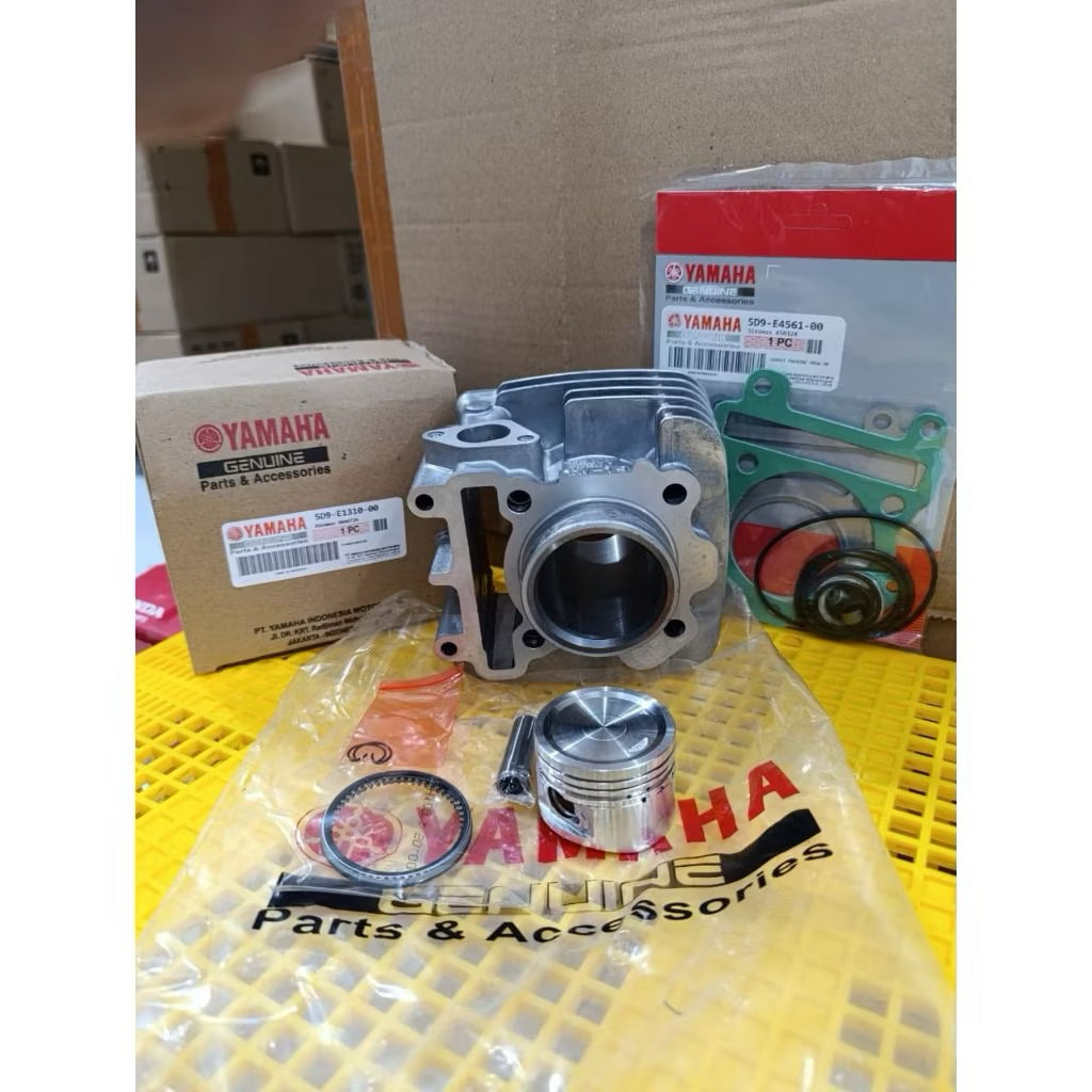 BLOK SEHER SET + TOPSET 5d9 Asli Original Motor Yamaha VEGA ZR , VEGA RR , JUPITER Z new ROBOT BLOCK