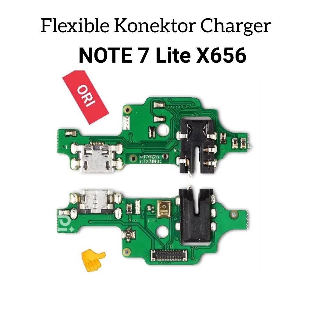 Flexible Konektor charger For Infinix Note 7 Lite / X656 / Note 7Lite Original + IC Papan Cas Konekt