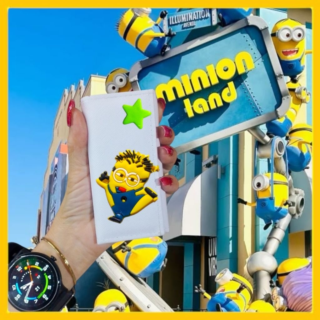 SARUNG KUNCI MOTOR MOBIL KARAKTER MINIONS/DOMPET STNK MOTOR MOBIL WARNA WARNI MINIONS LUCU