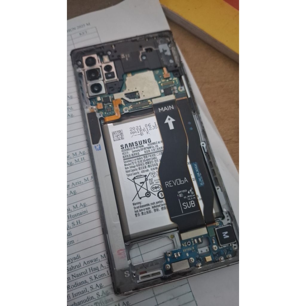 mesin samsung not 10 plus