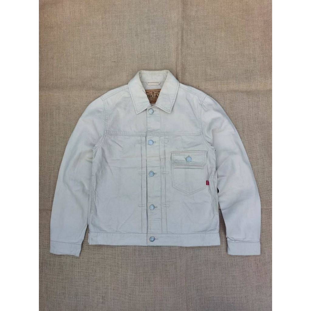 WHO AU Jaket Jeans Type 1 Vintage Denim Trucker Jacket Classic Retro Rugged Style