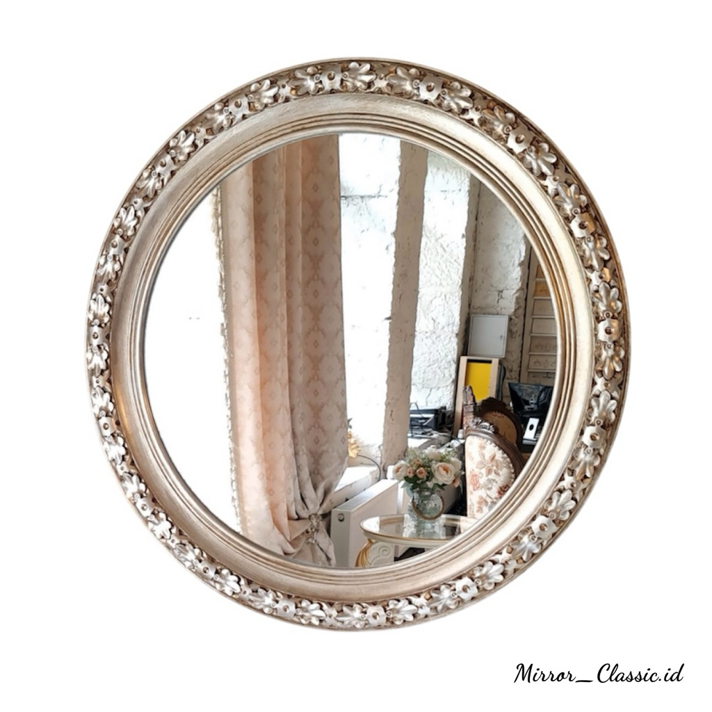 Cermin Dinding Ukiran Klasik / Cermin Vintage Ukiran / Cermin Estetik / Cermin Dekorasi Rumah / Cerm