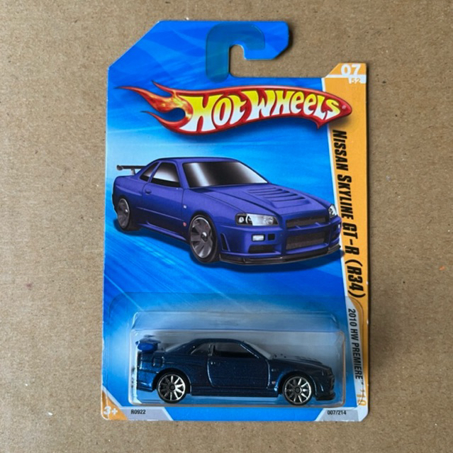 HOT WHEELS NISSAN SKYLINE R34 FIRST EDITION 2010 HW PREMIERE