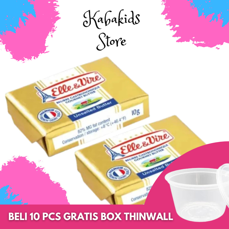 Elle Butter Portion Elle Vire Butter Elle Mentega MPAsi Salted & Unsalted 10gr - Kabakids Store