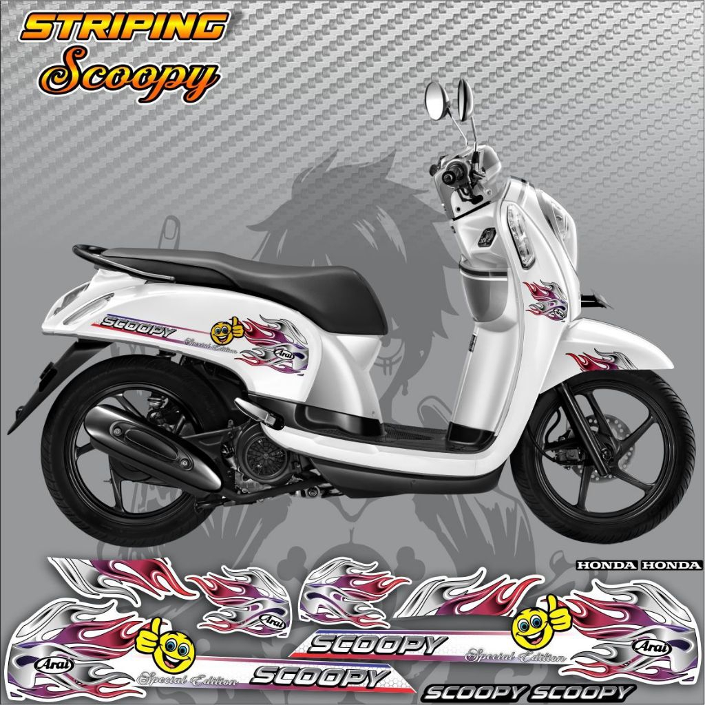 Striping Honda Scoopy/Stiker Honda Scoopy/Lis Body Motor Honda Scoopy