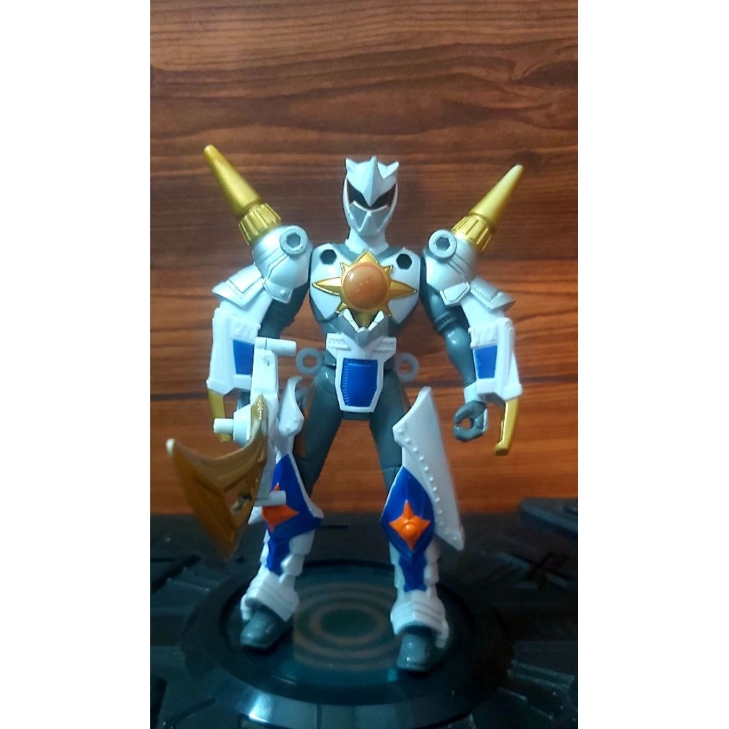 figur power rangers beast morph white rangers rhino jungle fury bandai