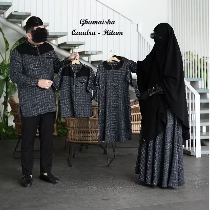 famset Kuadran warna hitam by ghumaisha collection