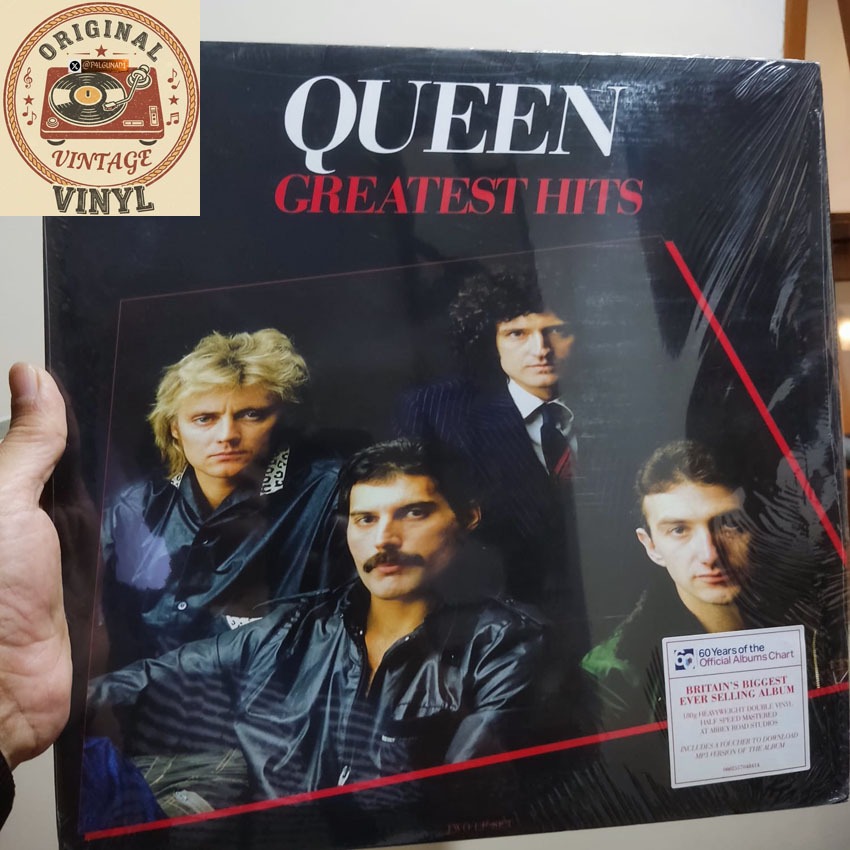 [ORIGINAL VINTAGE VINYL] QUEEN - GREATEST HITS - 2 Vinyl - LP - Piringan Hitam