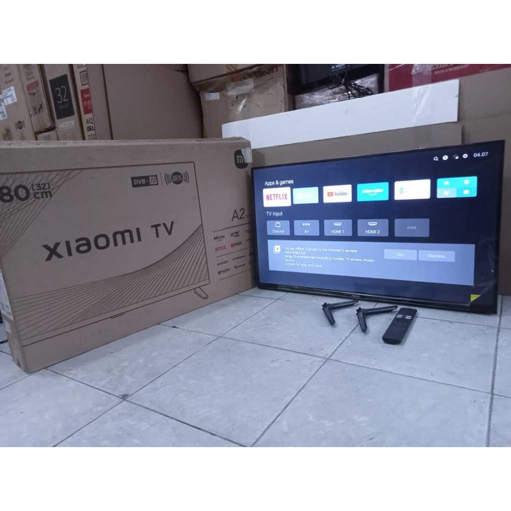 TV LED XIAOMI ANDROID 32 INC 32M7 SUDAH DIGITAL KONDISI BEKAS MASIH SEGEL (6692R)