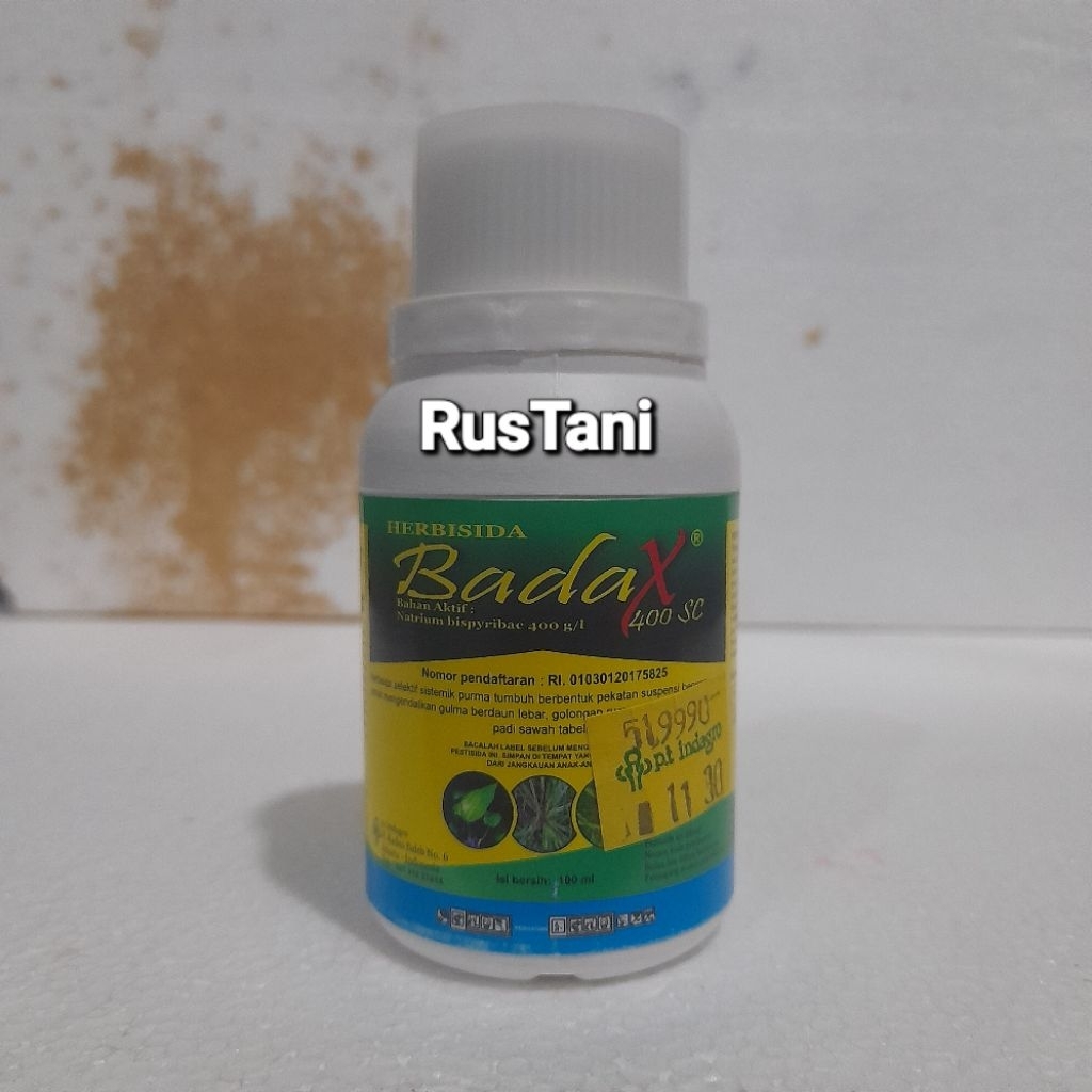 HERBISIDA BADAX 400SC 100ml bahan aktif : Natrium Bispiribak 400g/l - PT.INDAGRO