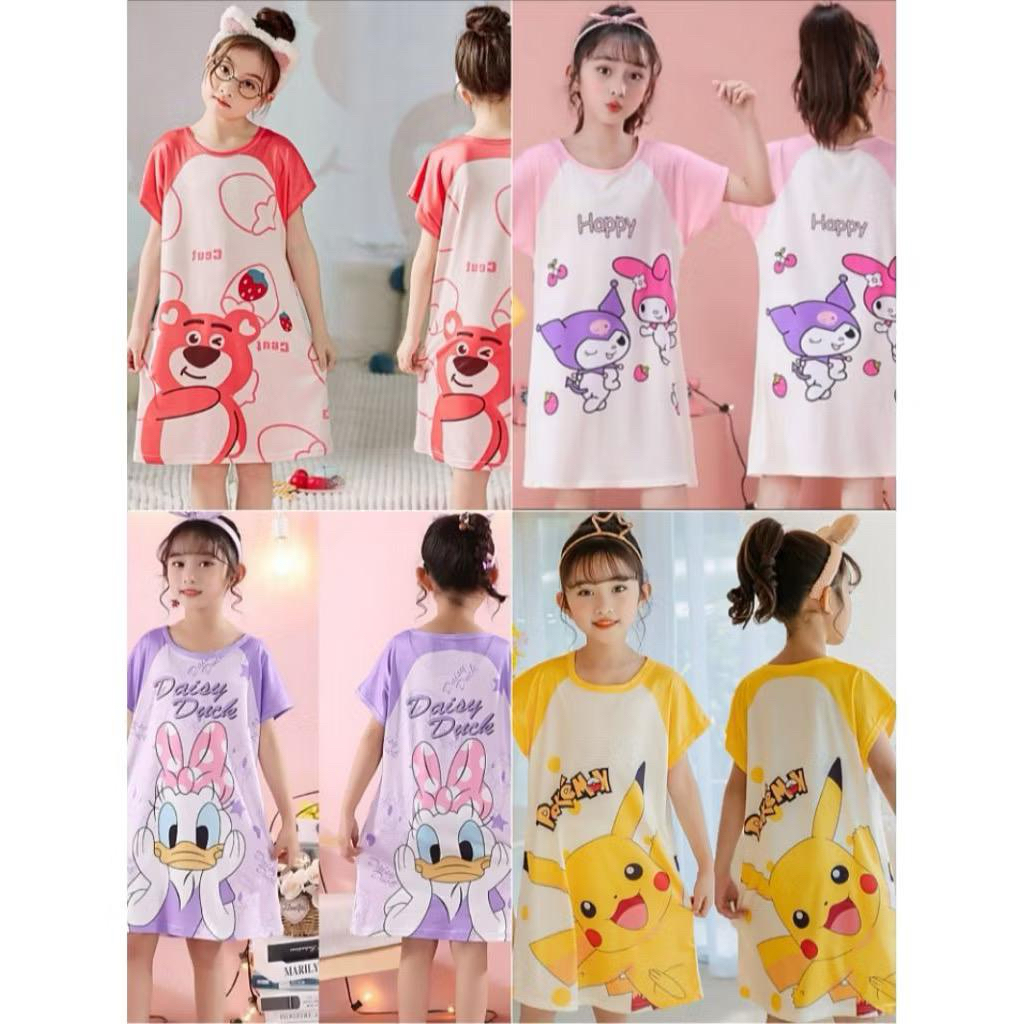 •GROWEE •DASTER ANAK LUCU KARAKTER KARTUN / BAJU RUMAHANAN ANAK PEREMPUAN