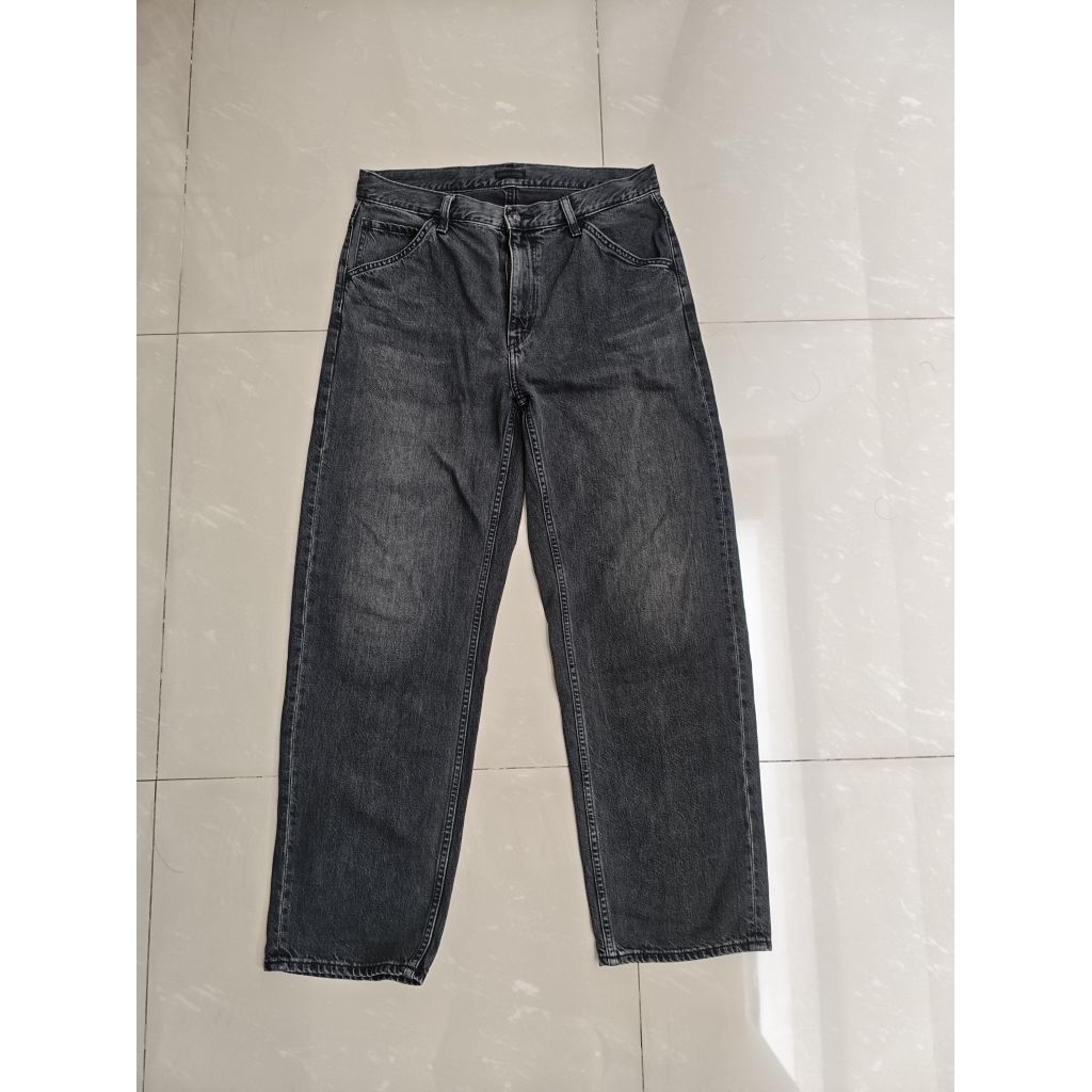 Uniqlo Jeans Black Wash Wide Straight