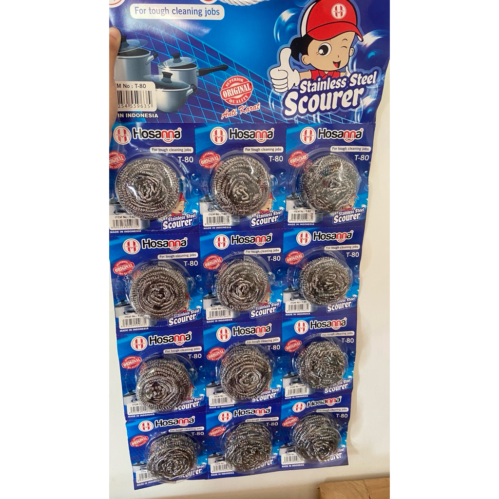 Gosok Panci Tabung Hosana T80 Anti Karat Isi 12 Pcs