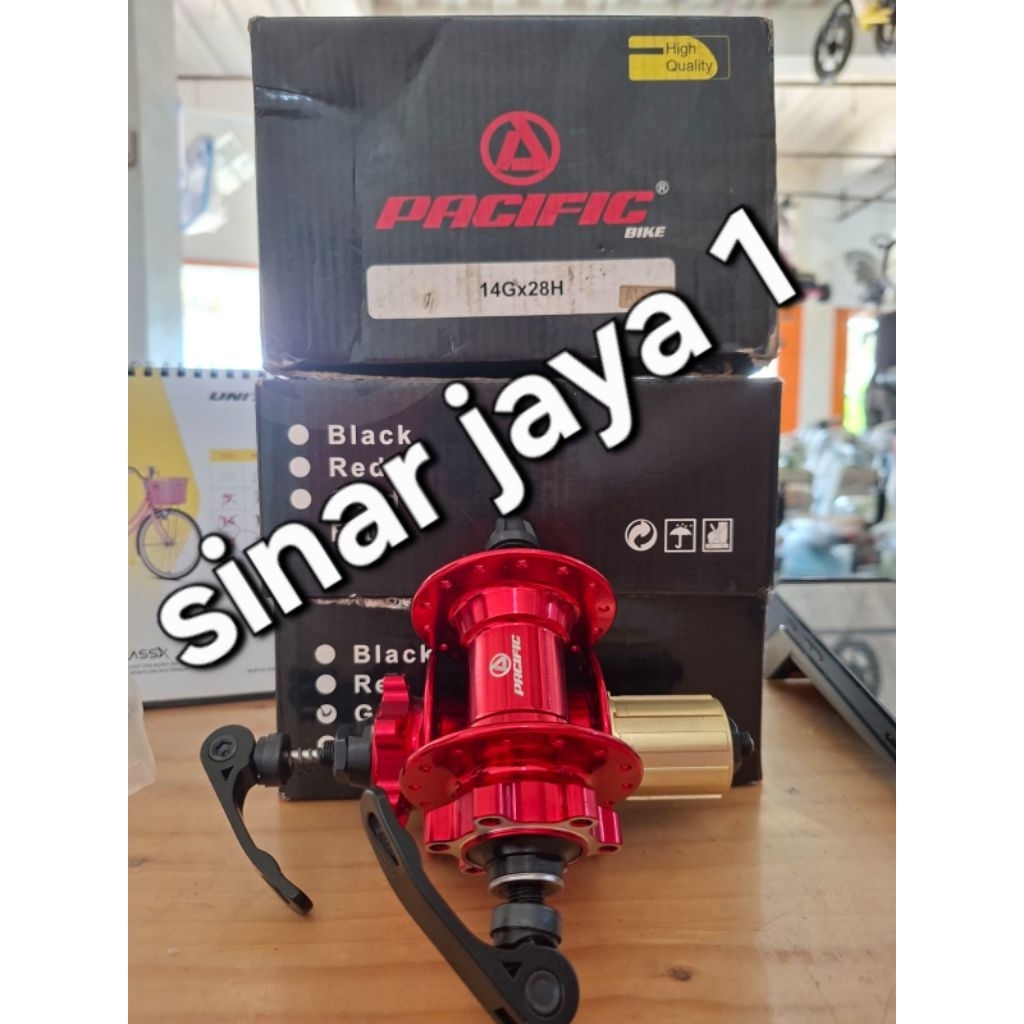 FREE HUB 32 dan 28 HOLE SEPEDA GUNUNG PASIFIC CASSETE
