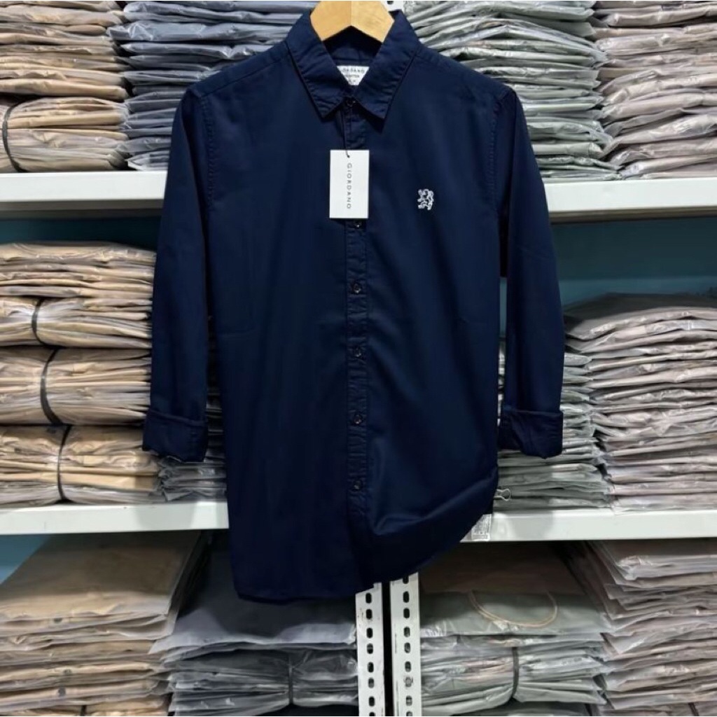 Kemeja giordano lengan panjang polos/kemeja giordano lengan panjang/kemeja giordano premium/kemeja g