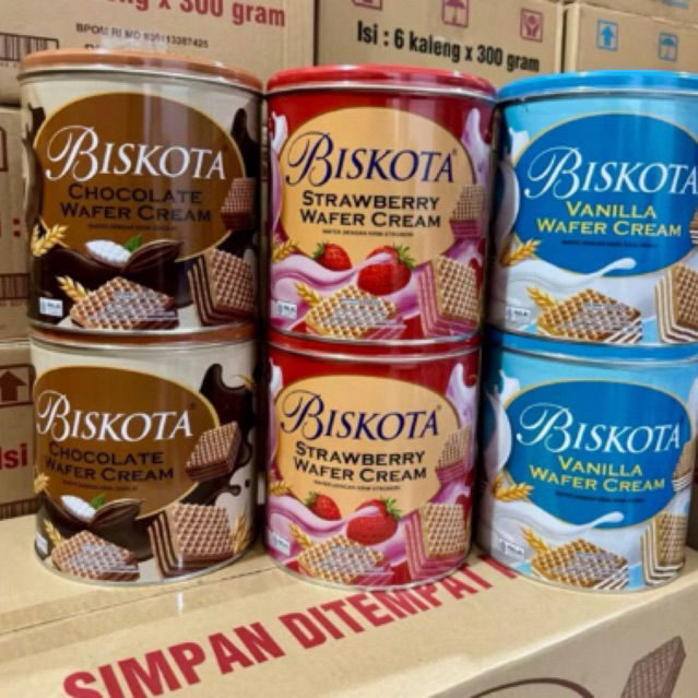 BISKOTA wafer Biskitop 300gr Jajan kaleng lebaran
