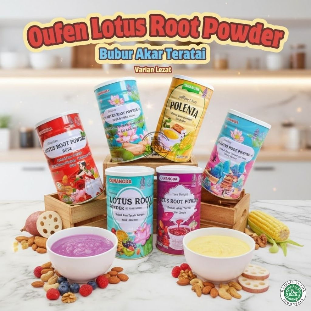 OUFEN LOTUS - BUBUR AKAR TERATAI - SEHAT DAN COCOK UNTUK DIET - BPOM HALAL