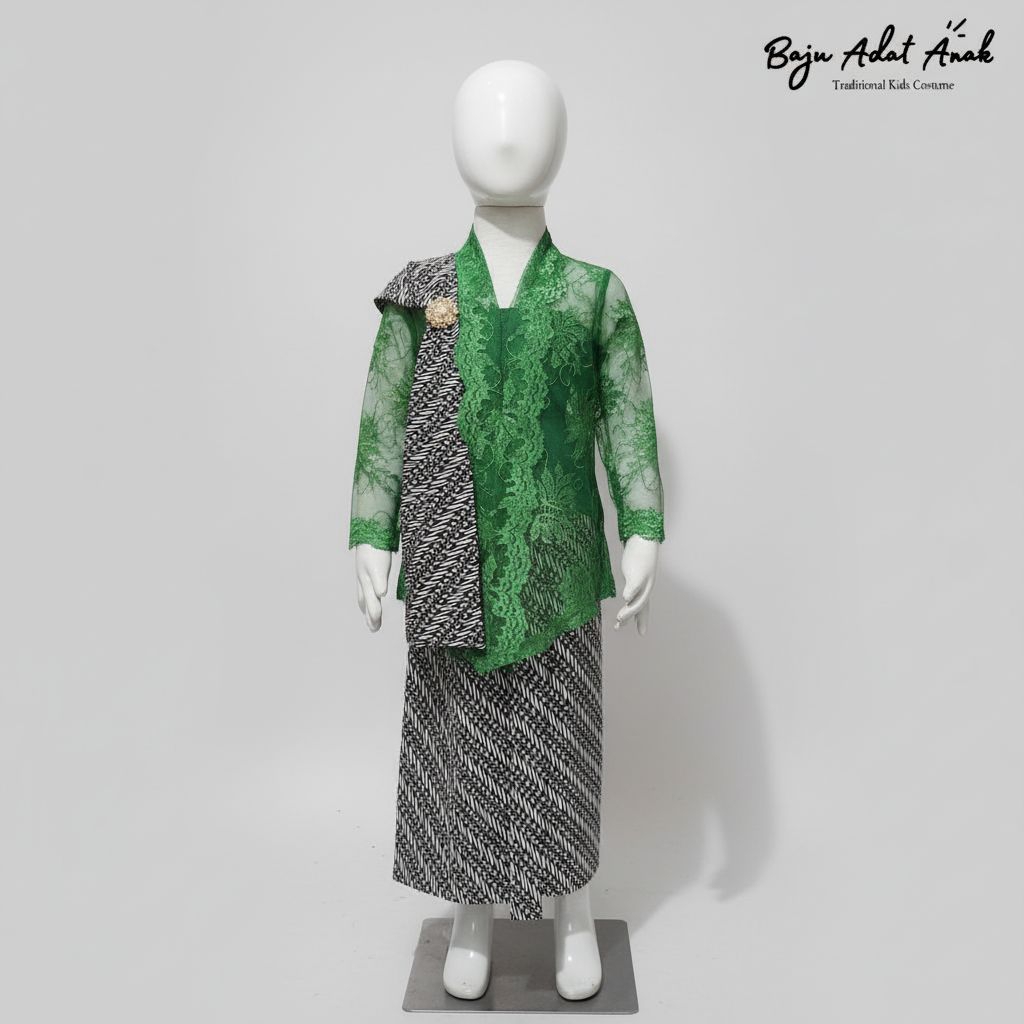 SET KEBAYA  BROKAT TULLE SELENDANG ANAK (SMALL CUTTING)| Kebaya brokat anak | Kebaya murah