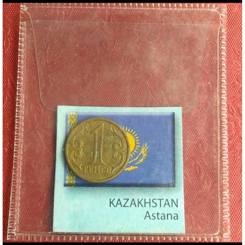 TP10mk Koin Kazakhstan 1 Tenge 2014 Souvenir Koleksi Logam Coin Lama Kuno Jadul Asing Luar Negeri Ma