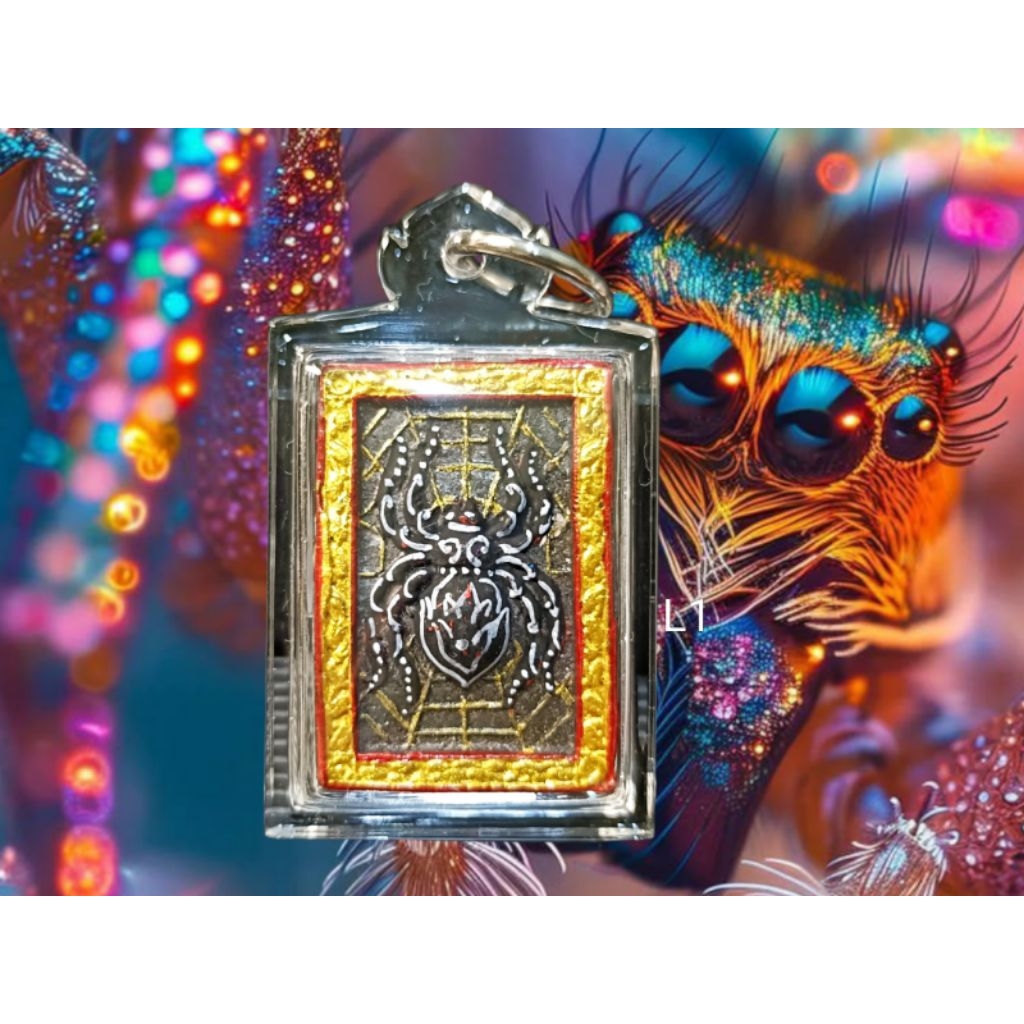 Liontin Spider dan Dharmapala Rahu L1 / Kruba Krissana