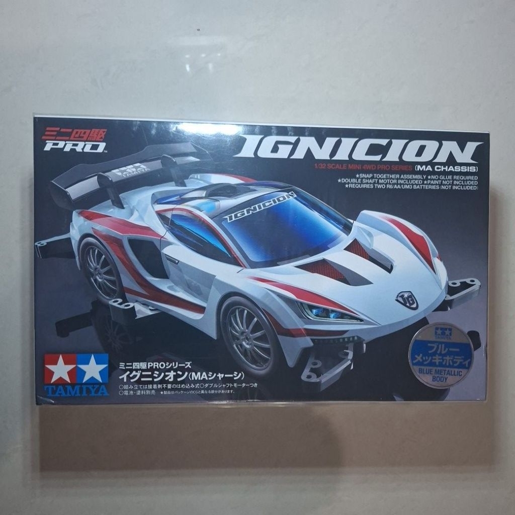 TAMIYA IGNICION MA CHASSIS BLUE METALLIC BODY MIP