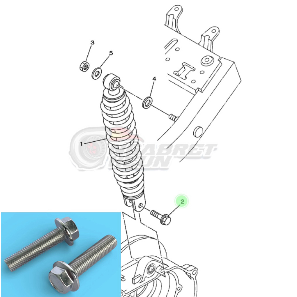 1BUAH BAUT STAINLES SHOCK SHOCKBREAKER BELAKANG MIO SPORTY SMILE FINO MIO SOUL