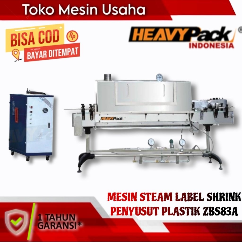Mesin Steam Label Shrink Penyusut Label Plastik ZBS83A HEAVYPACK