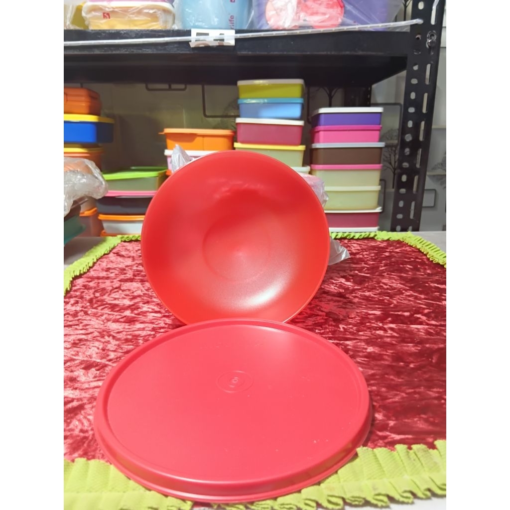 new moorlife dinner bowl set / Legacy Bowl atau Refrigerator Bowl berukuran 400ml berwarna merah (in