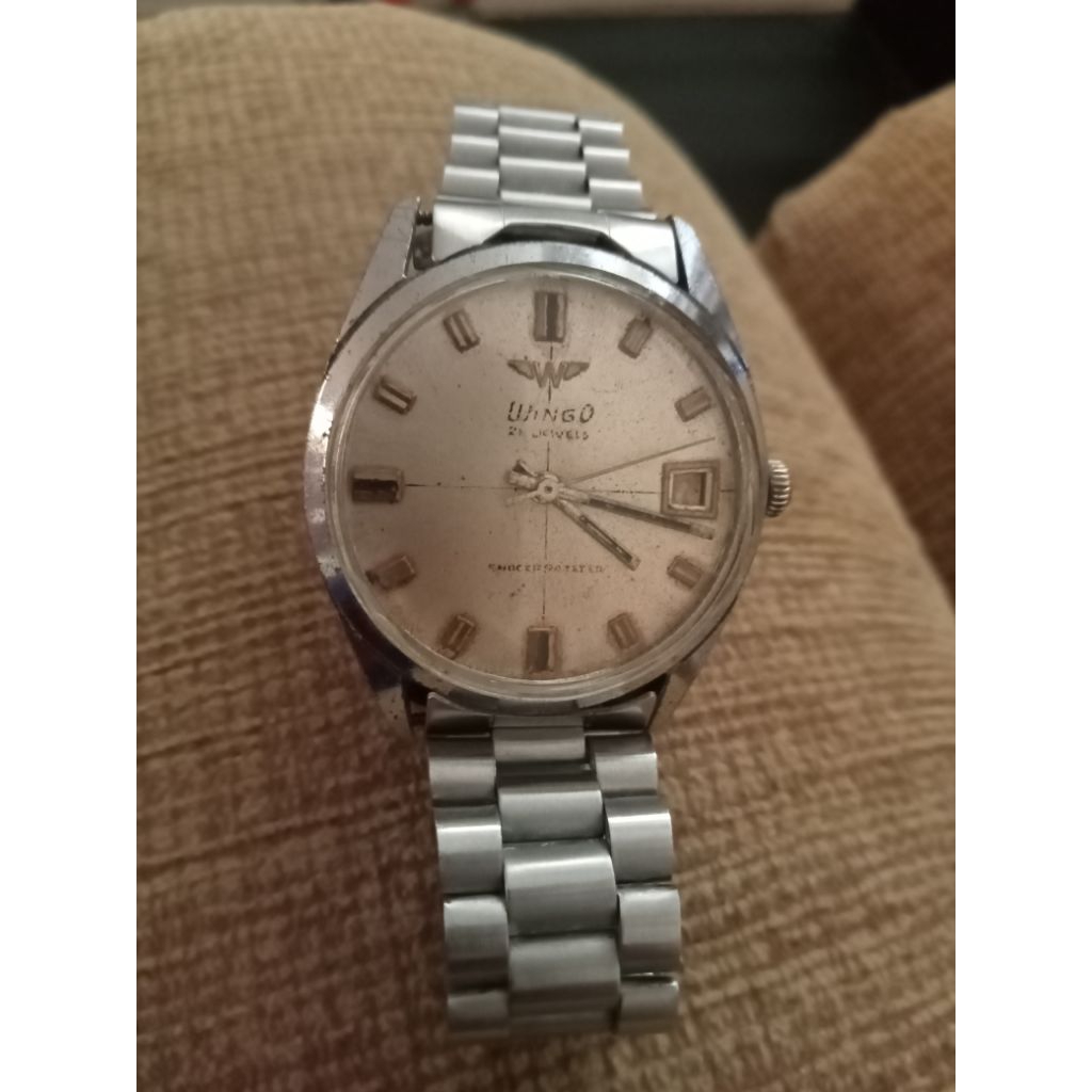 WINGO, Jam Automatic Pria dari SALO PERWI Jam Tangan Vintage Wingo 21 Jewels Automatic Date Original