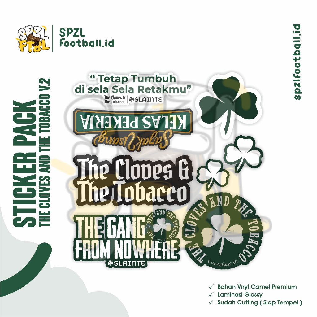 STICKER PACK THE CLOVES & THE TOBACCO v.2 | STIKER TCATT BAND LOKAL, STIKER HELM, LAPTOP,TUMBLER DLL