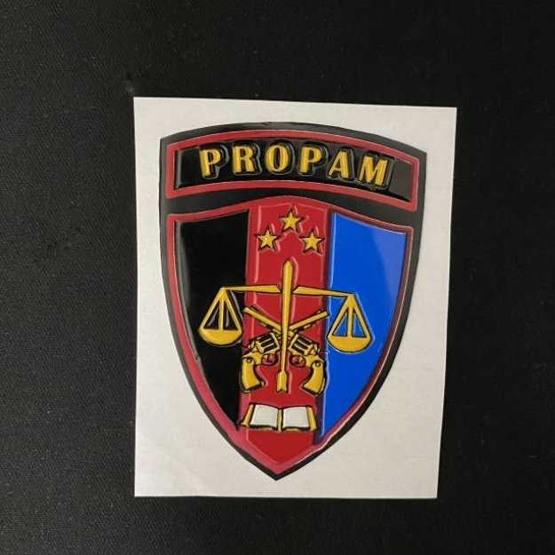 stiker emboss timbul logo PROPAM
