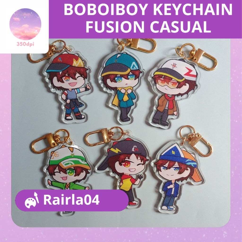 Rairla04 Merch | Keychain Boboiboy Fusion Casual