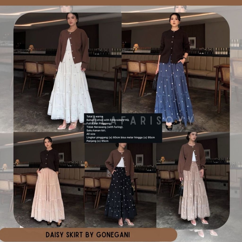DAISY SKIRT GONEGANI NAMI SKIRT GONEGANI // ROWN SKIRT By Gonegani
