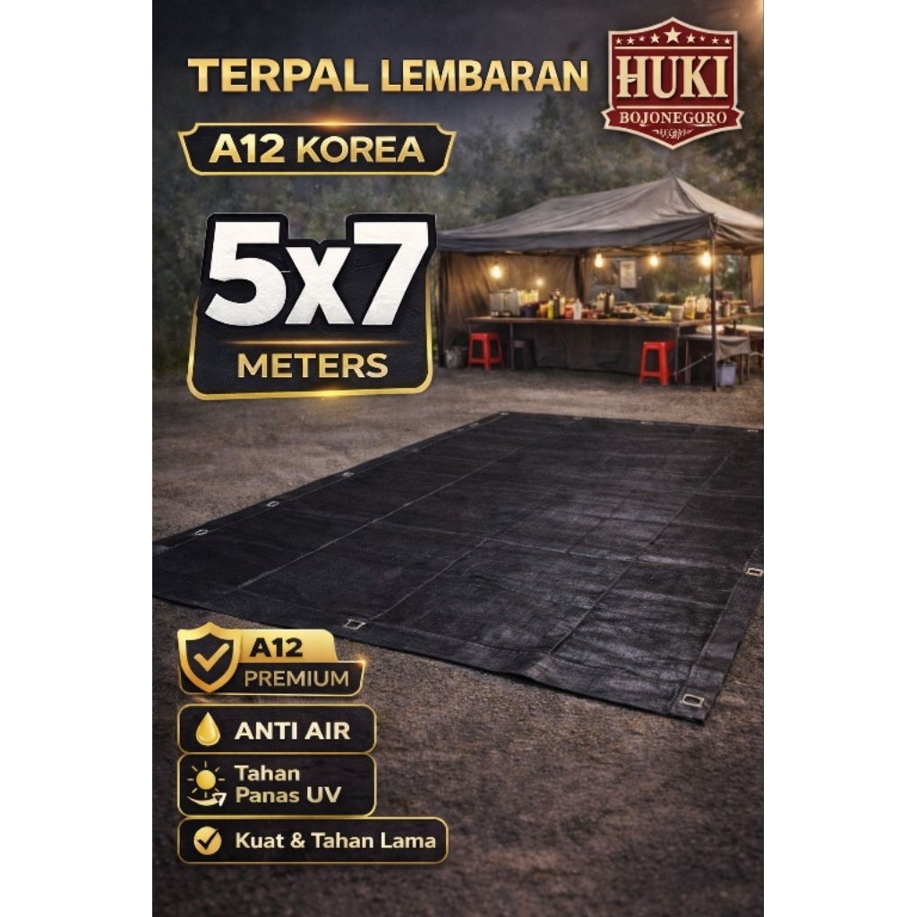 terpal lembaran hitam A12 A15 Korea terpal tenda truck