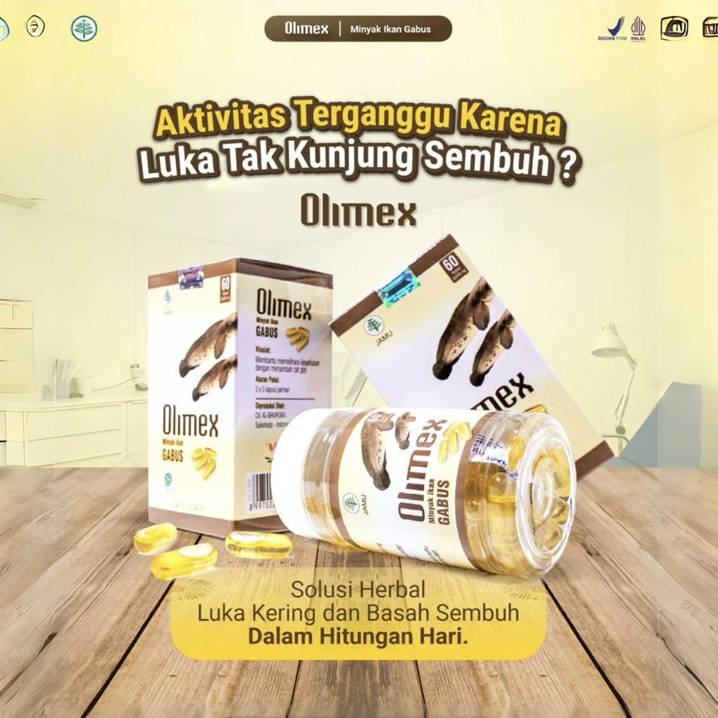 OLIMEX ~Minyak Ikan Gabus Albumex Olimex Asli Original 100%