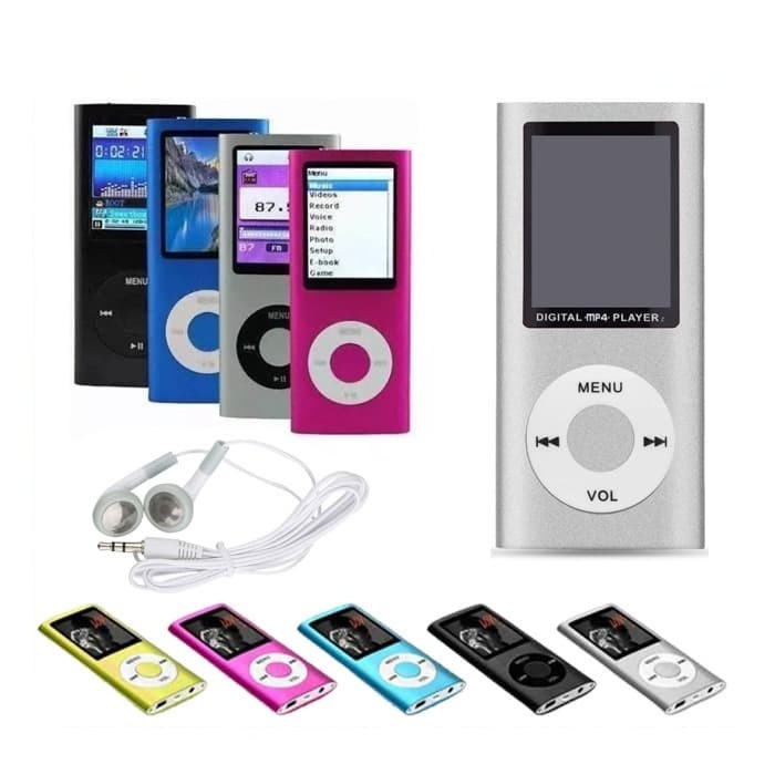COD MP3 Player iPod Music FM Player Pemutar Musik LCD Mini portable Free Headset 1.8 Inch HK 4