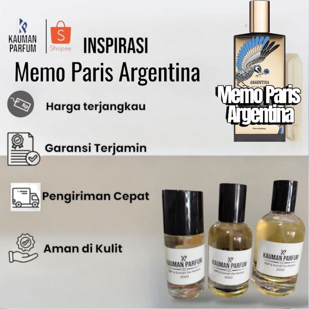 Kauman Parfum Refill Inspired Argentina Memo Paris Aroma Oriental Floral Rose Turkish Rose Ambrette 