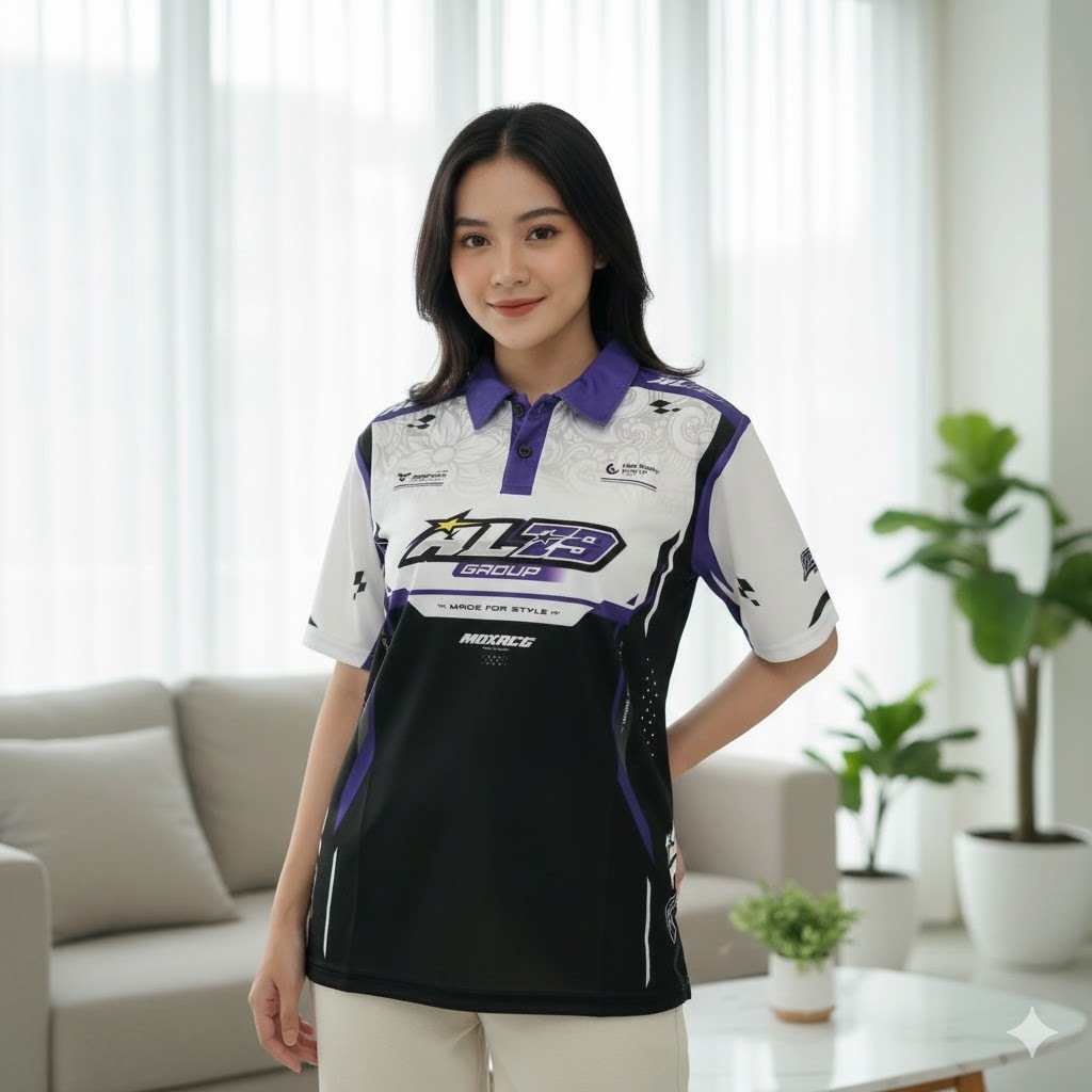 Jersey Kerah Polo Custom Jersey Racing Team Jersey Custom Nama Team Jersey Kerah Polo