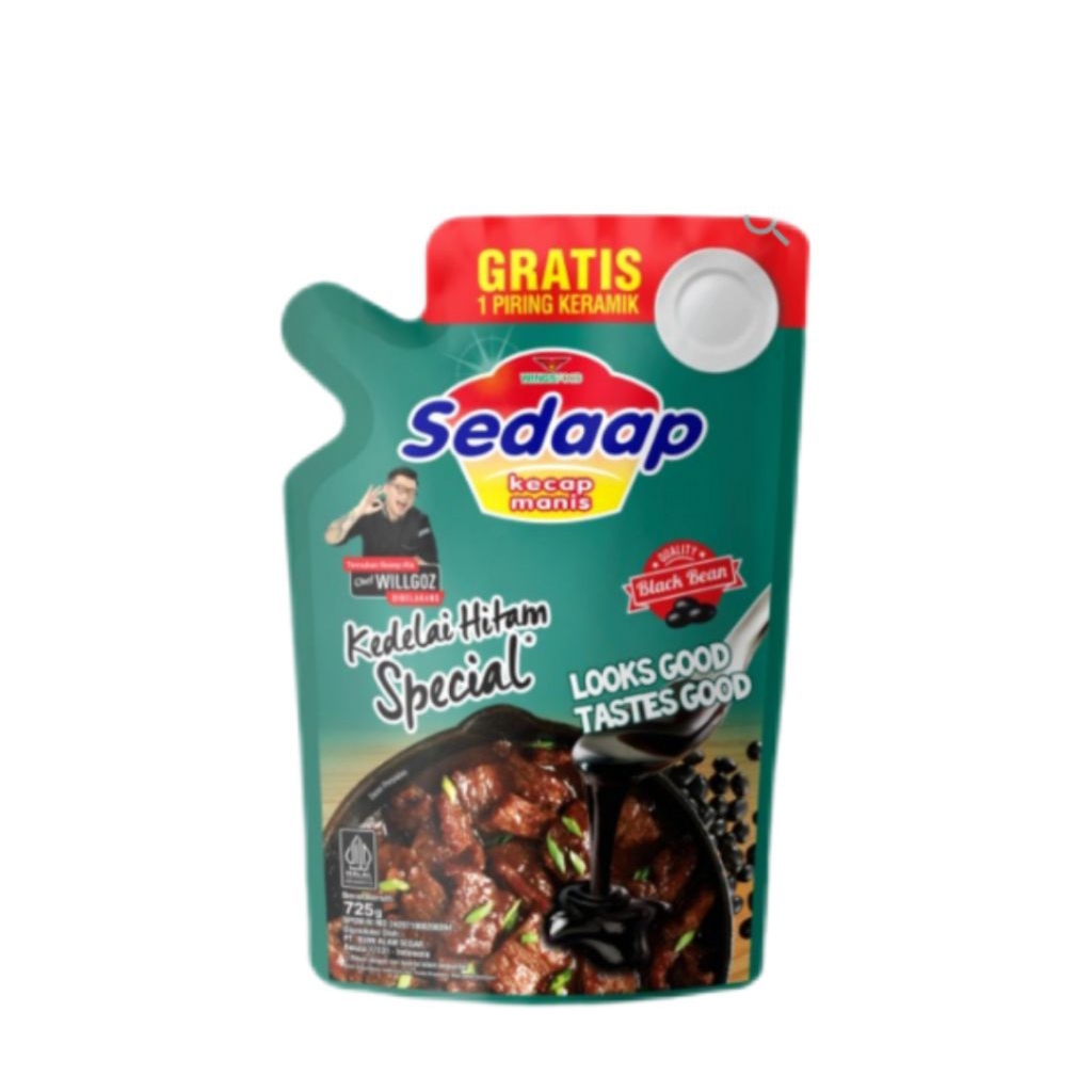 Kecap Sedap 725gr gratis 1 piring keramik