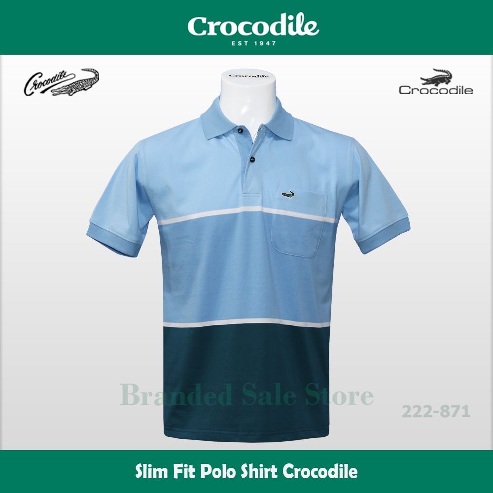 Baju Kaos  Kerah Pria - Slim Fit Men Polo Shirt Original CROCODILE 222-871-14